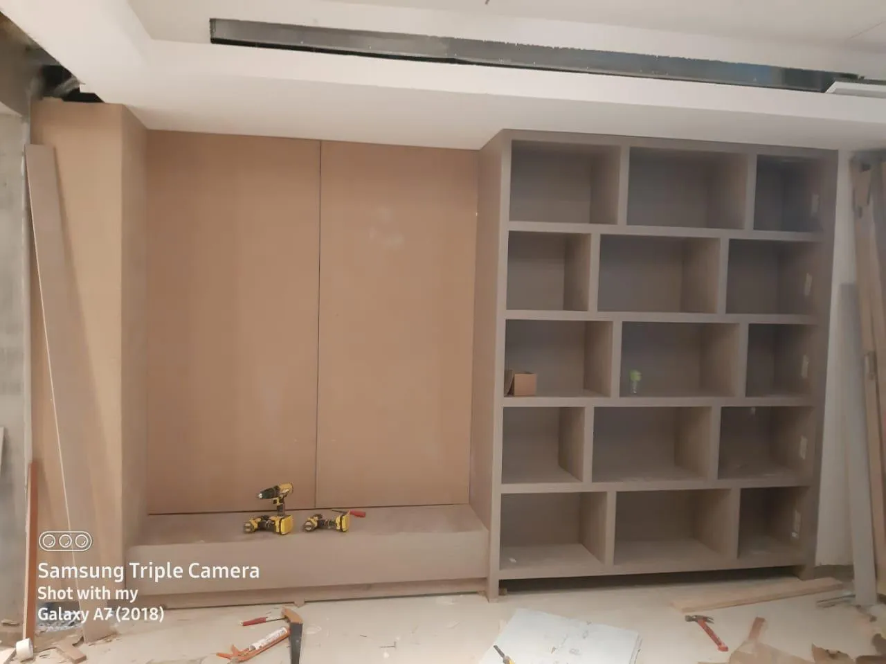 Custom bookshelf cabinetry, Dubai villa interior fit-out — photo 2