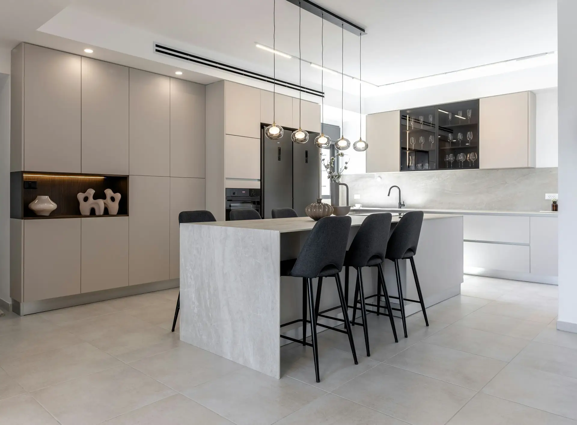 Modern kitchen with integrated plumbing fixtures and sleek cabinetry, Earth Cone water systems
