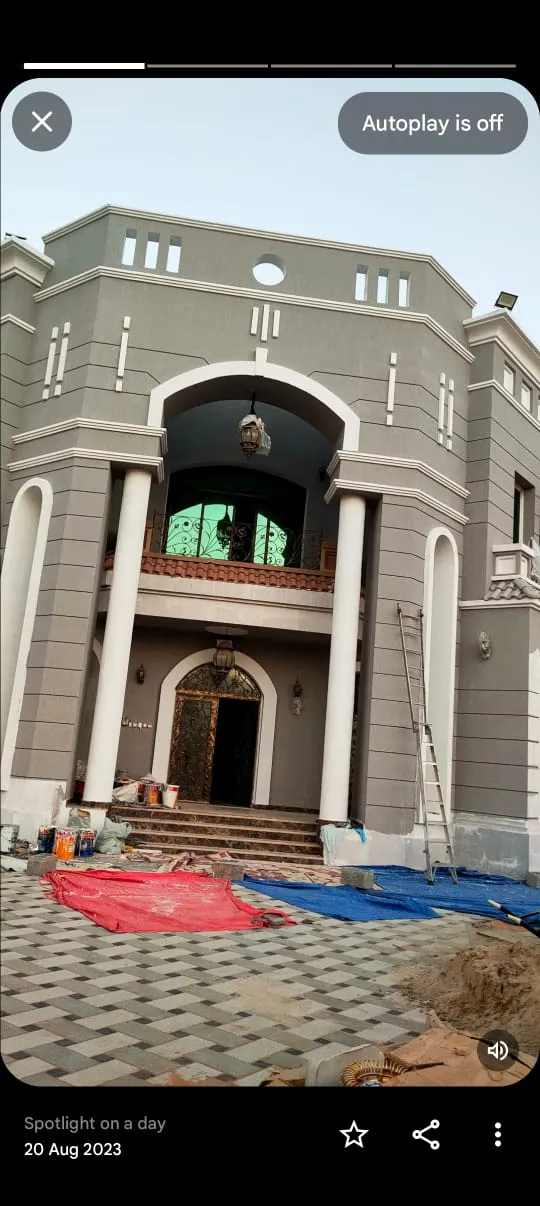 Villa exterior façade, Dubai villa construction site — photo 8